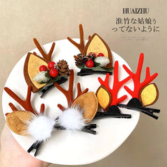 2-Pack Cute Reindeer Ears Hair Clips