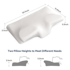 Cervical Memory Foam Pillow, Certipur-Us Certification, for Side Back & Stomach Sleepers bedroom