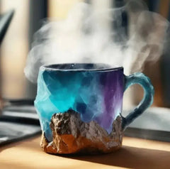 Elegant Resin Mineral Crystal Coffee Mug - 400ml