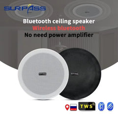 6 Inch Audience Ceiling Bluetooth Speaker 3D Stereo10W Indoor Marine Speakers Home Theater for Bathroom Kitchen Outdoor Camper