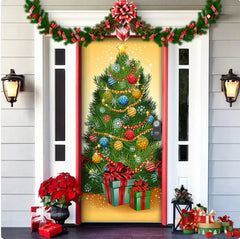 Christmas Fabric Door Hanging Background