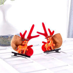 2-Pack Cute Reindeer Ears Hair Clips