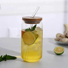 Safe Sip Glass Cup With Lid