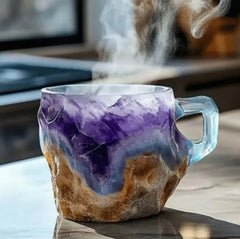 Elegant Resin Mineral Crystal Coffee Mug - 400ml