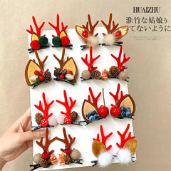 2-Pack Cute Reindeer Ears Hair Clips