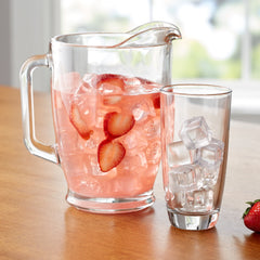 7-Piece Clear Glass Pitcher and Drinkware Tumbler Set