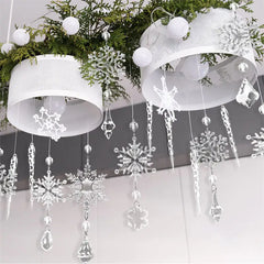 10 PCs Acrylic Snow Strip Pendants