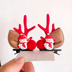 2-Pack Cute Reindeer Ears Hair Clips